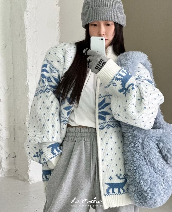 (限量商品)羊毛圖騰立領外套